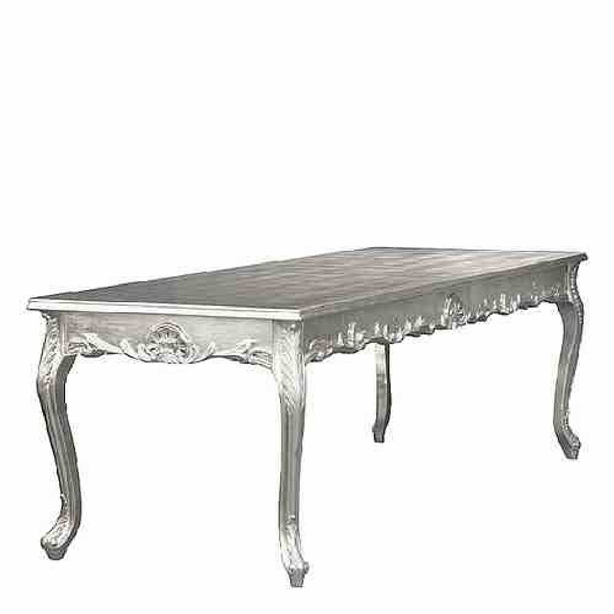 Barock Esstisch Silber 160cm - Esszimmer Tisch - Möbel Esstisch