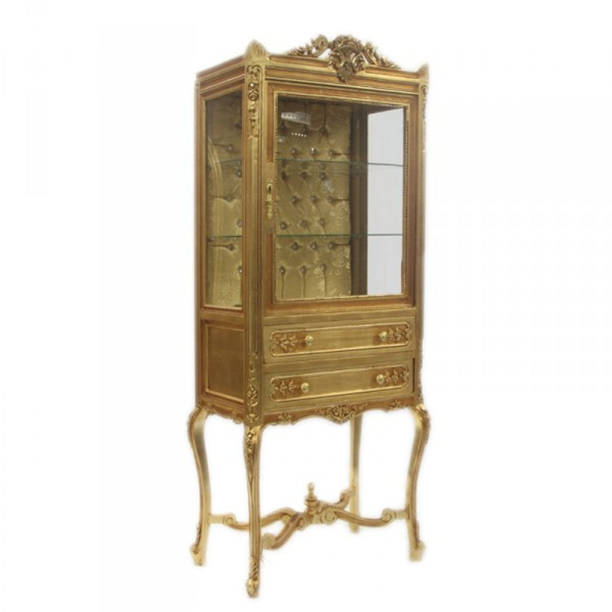 Barock Vitrine Gold ModF3 - Vitrinenschrank
