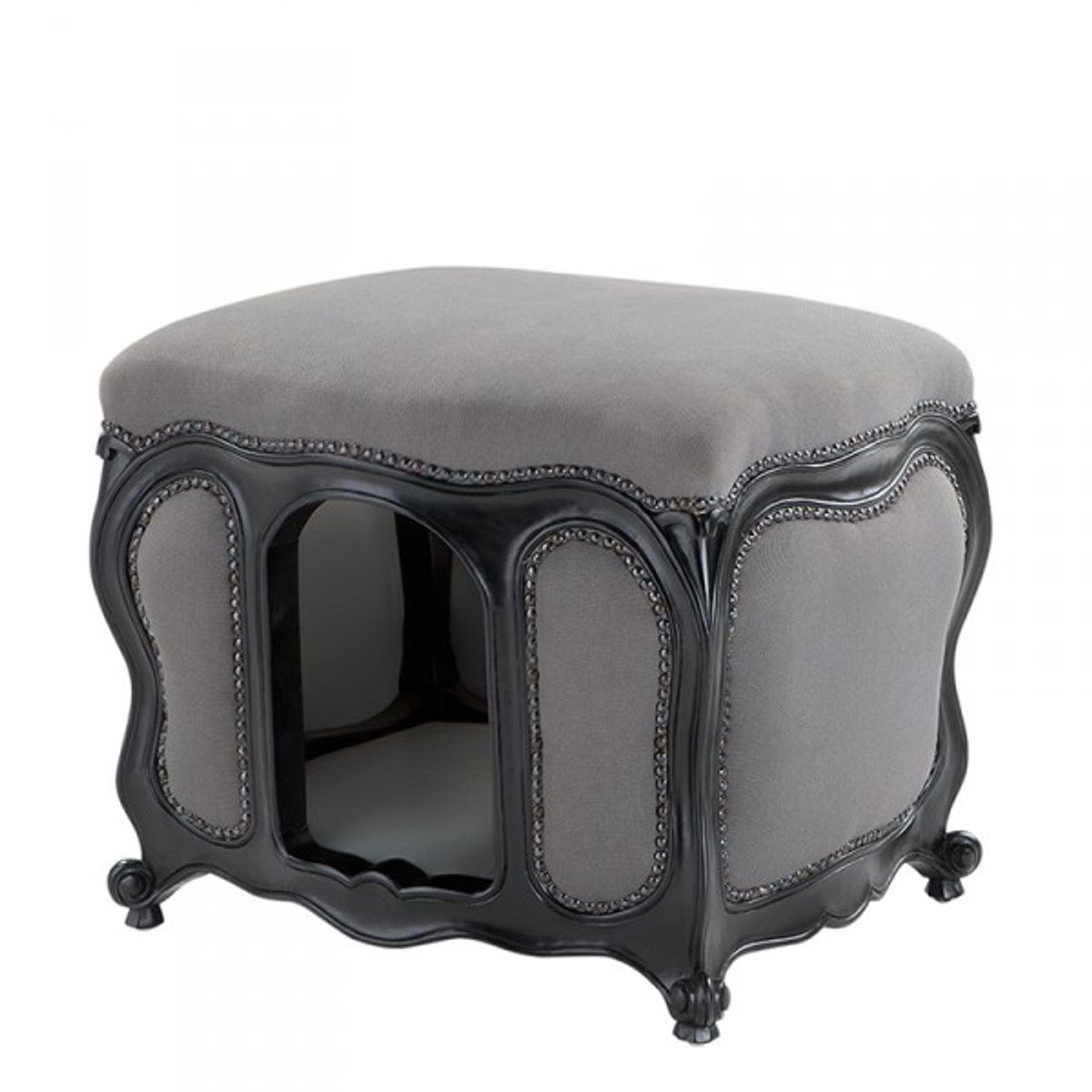 Barock Hunde & Katzen Haus Luxury Grey/Black