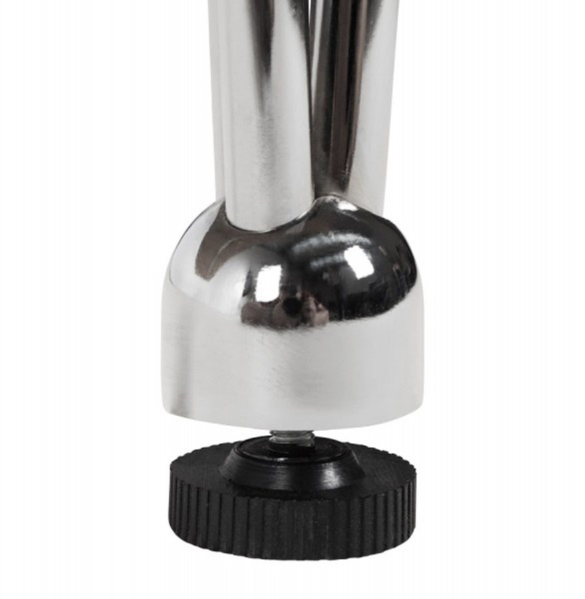 Designer Konferenztisch Weiß / Chrom Ausziehbar 170-270 cm - Designer Tisch Esstisch