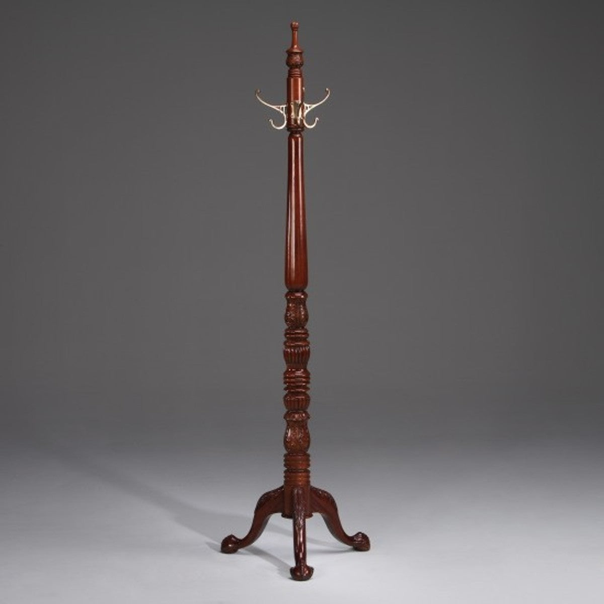 Designer Luxus Garderoben Ständer - Mahagony Garderobe Rundständer - Luxus Kollektion - Barock Empire Art Deco