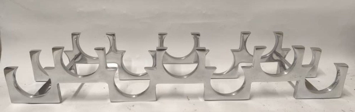 Aluminium Wand Weinregal Silber H. 84 cm - Deko Accessoires