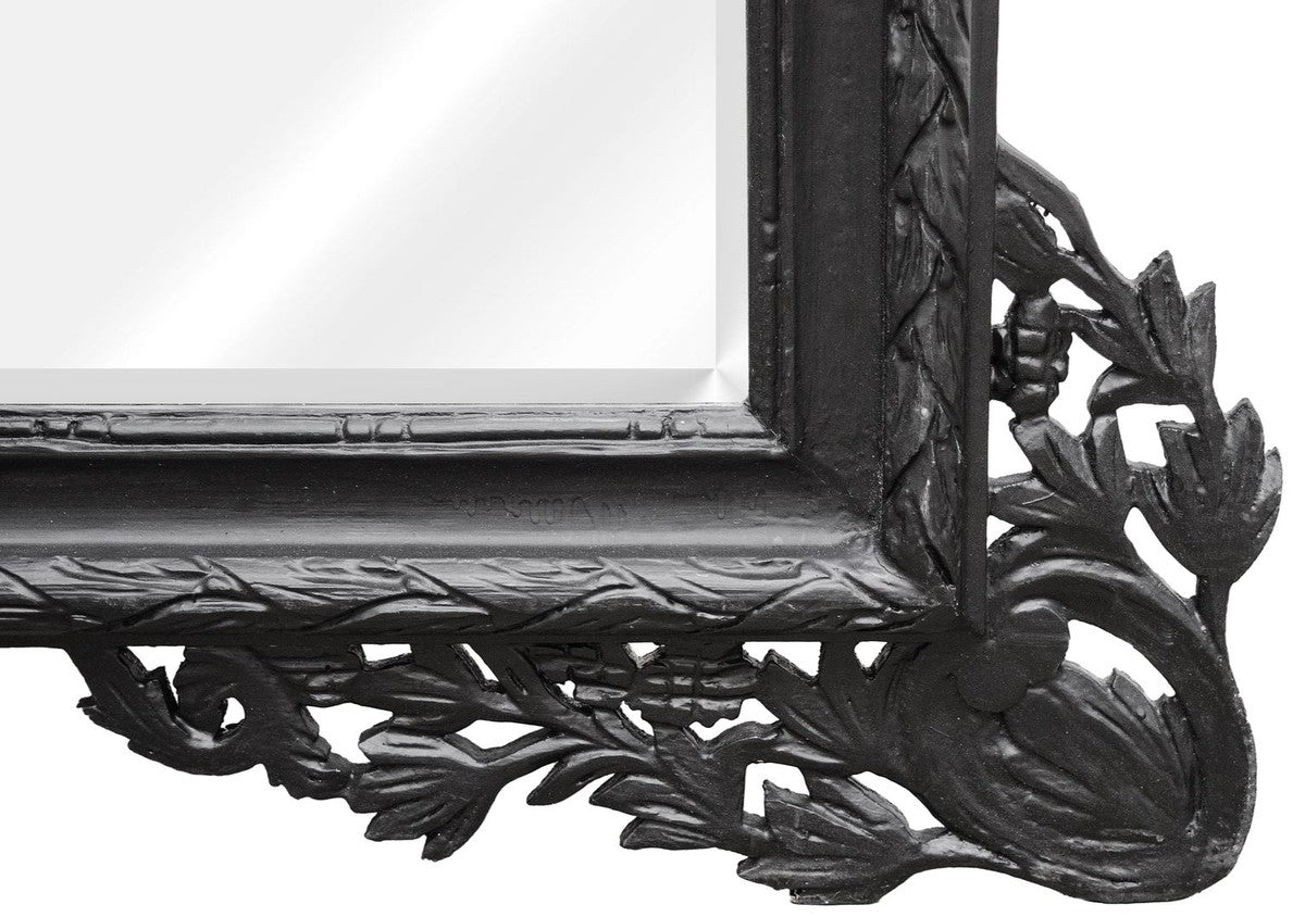 Barock Wandspiegel Schwarz 190 x H. 155 cm - Wohnzimmer Spiegel im Barockstil