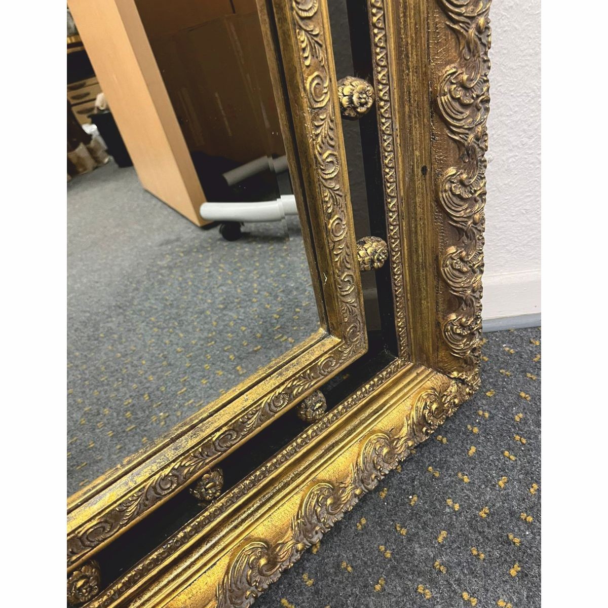 Barock Spiegel Antik Gold H. 87 cm - Barockstil Möbel