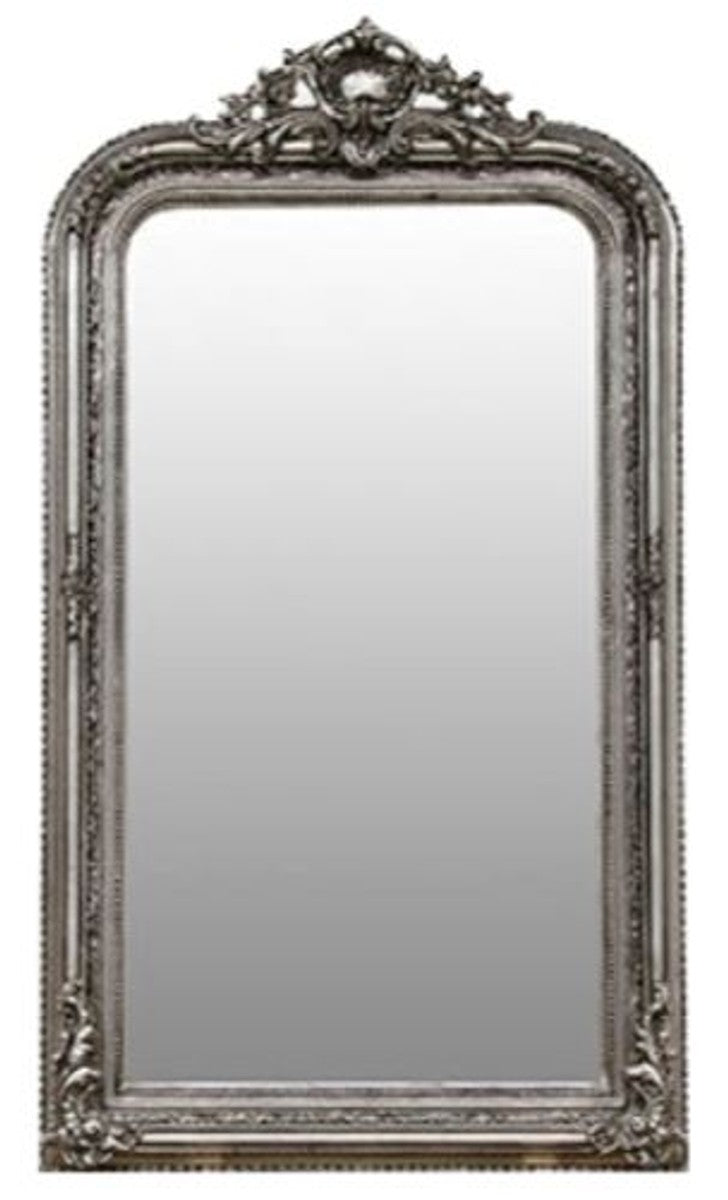 Barock Spiegel Silber 86 x H. 155 cm - Wohnzimmermöbel im Barockstil