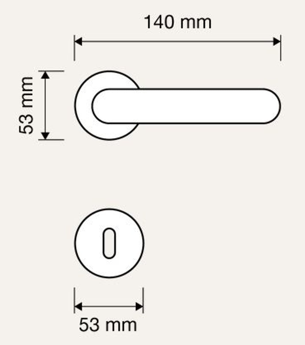 Barock Türgriff Set Messing Patiniert 14 x H. 5,3 cm - Türgriffe im Barockstil