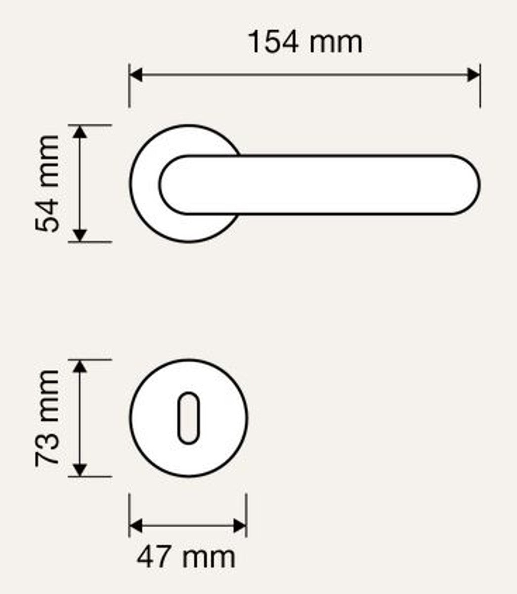 Jugendstil Türgriff Set Französisches Gold 15,4 x H. 5,4 cm - Barock & Jugendstil Accessoires