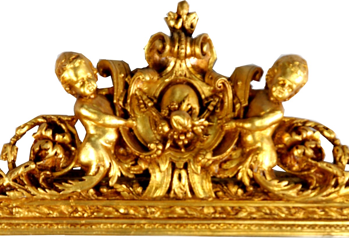 Barock Wandspiegel Gold 100 x H. 186 cm - Prunkvoller Barock Spiegel mit wunderschönen Verzierungen