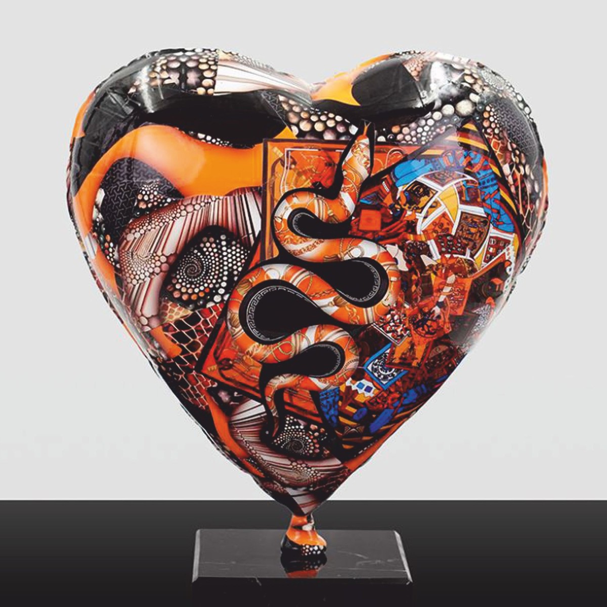 Deko Luftballon in Herzform Bunt H. 30 cm - Schreibtisch Deko