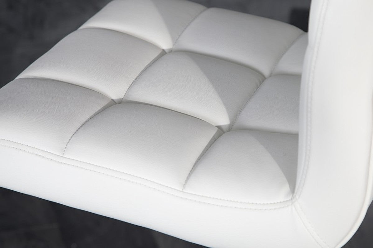 Designer Barstuhl Kunstleder Weiß - Barhocker - Möbel Restaurant Hotel