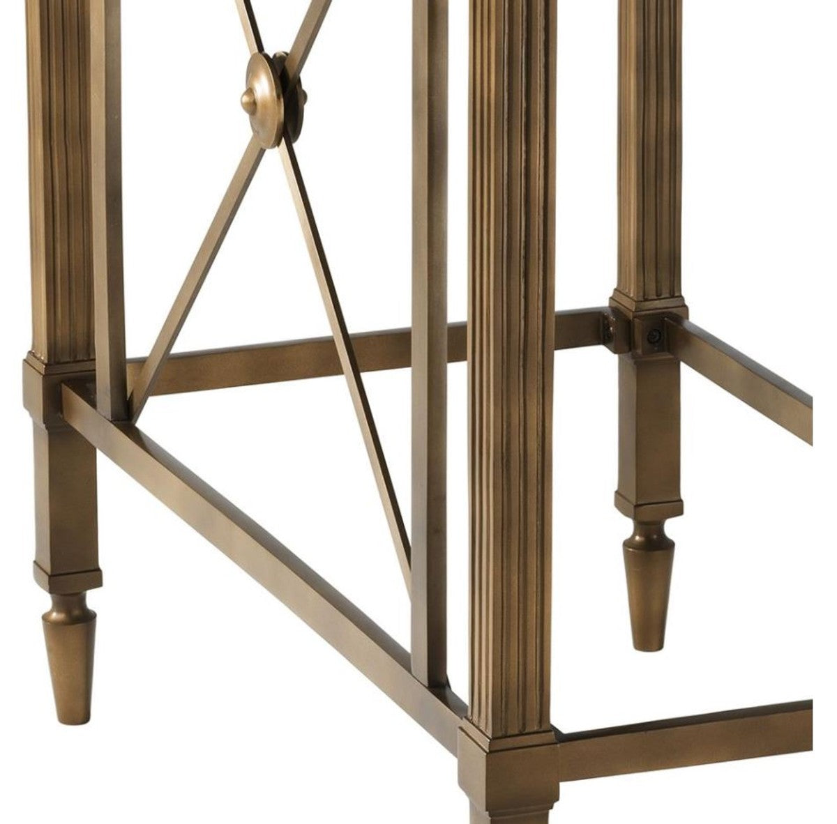 Designer Beistelltisch mit schwarzer Granitplatte 86 x 51,5 x H. 81,5 cm - Luxus Kollektion