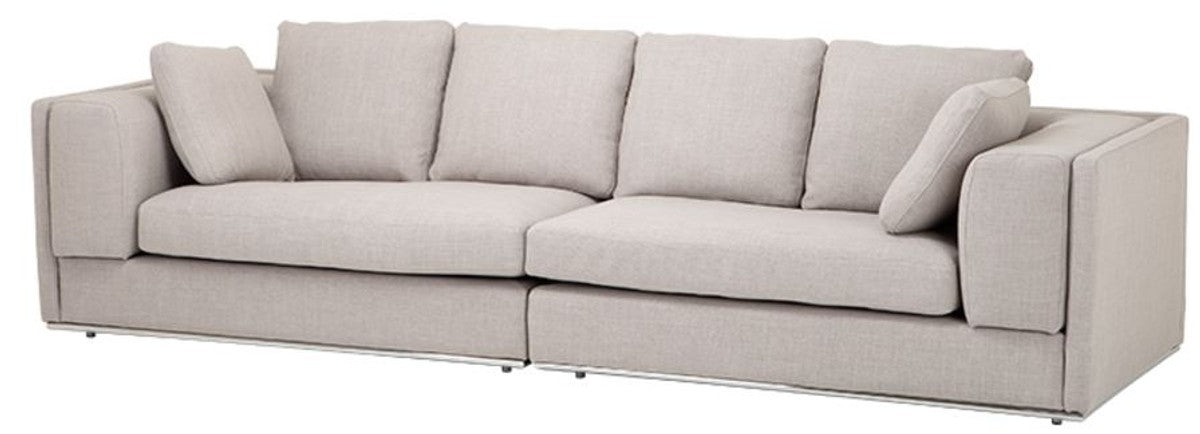 Sofa Sandfarbig 290 x 111 x H. 80 cm - Luxus Kollektion