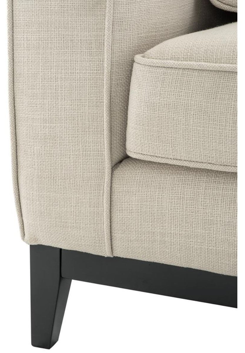 Wohnzimmer Sofa Naturfarbig 248 x 127 x H. 94 cm - Luxus Wohnzimmermöbel