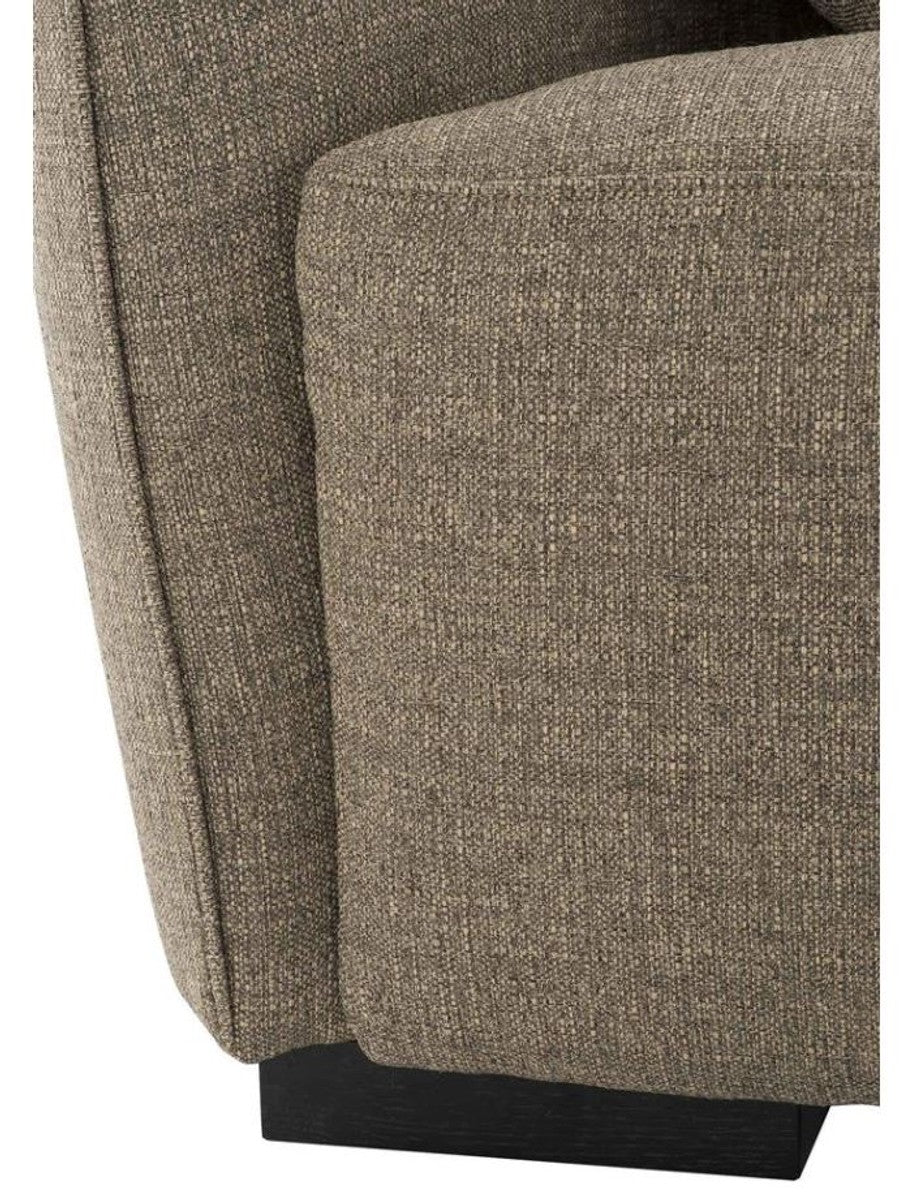 Designer 3er Sofa Braun - Luxus Hotel Möbel