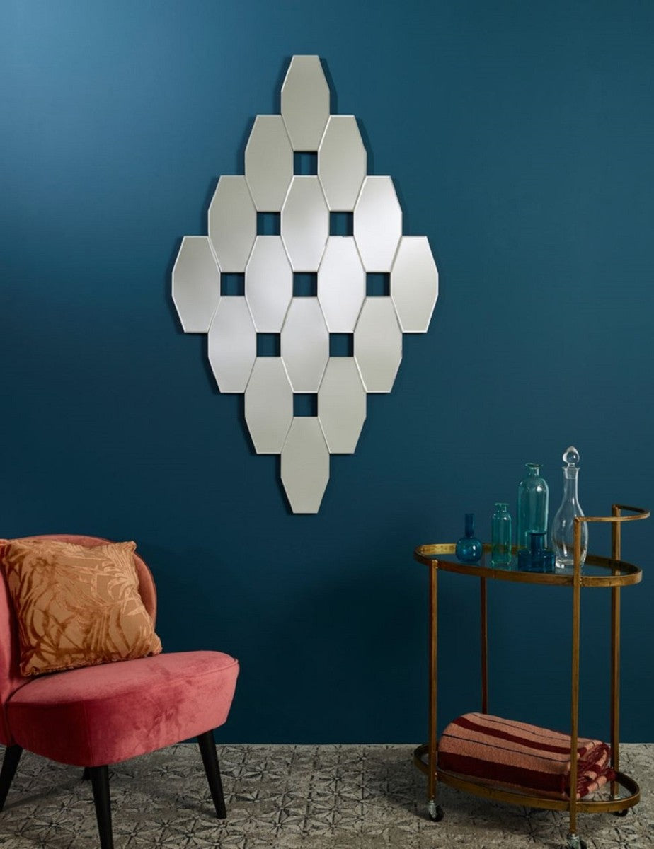 Designer Wohnzimmer Spiegel / Wandspiegel 84 x H. 145 cm - Luxus Deko Accessoires