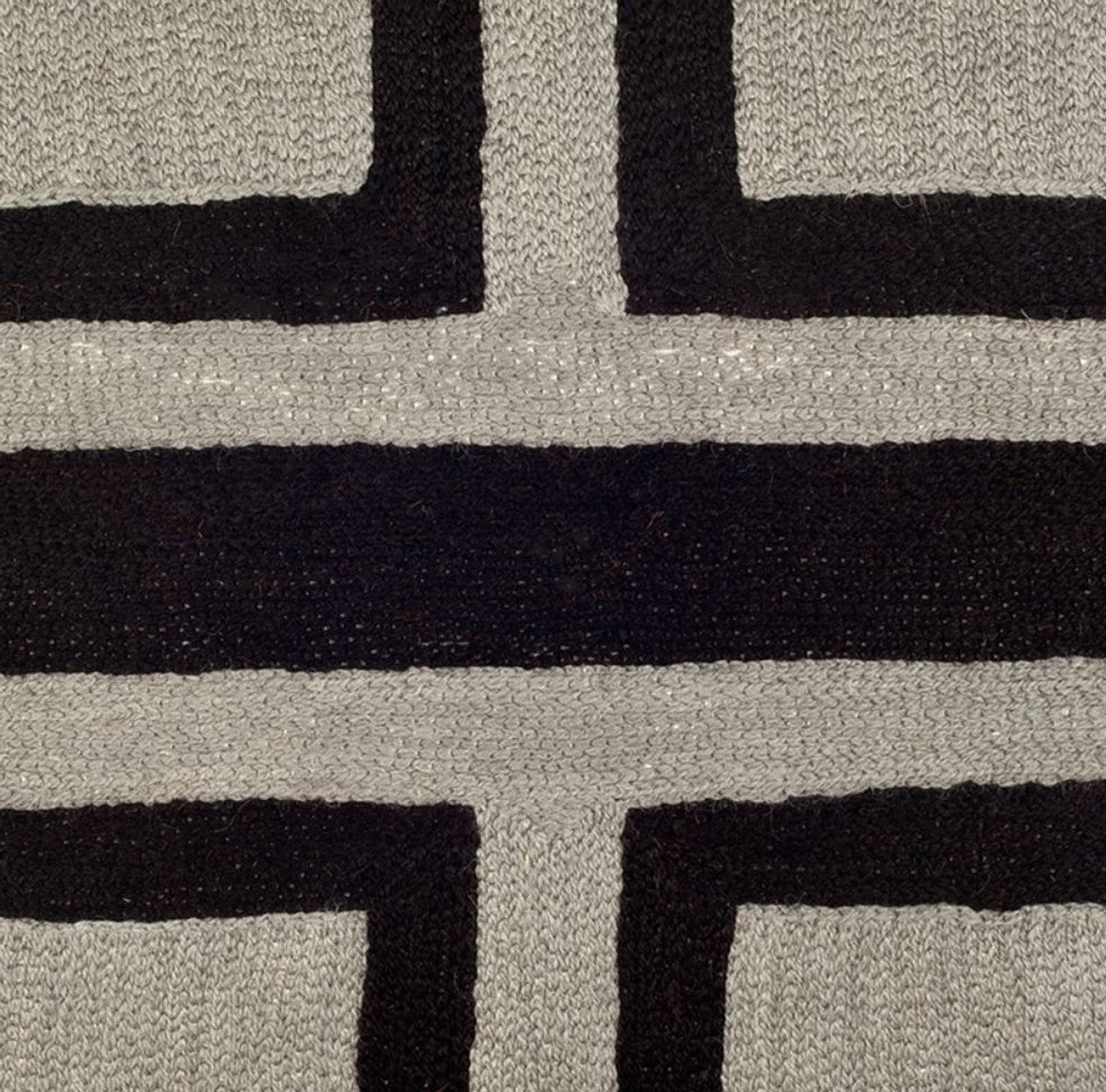 Designer Zierkissen Schwarz & Grau 50 x H. 50 cm - Luxus Kissen