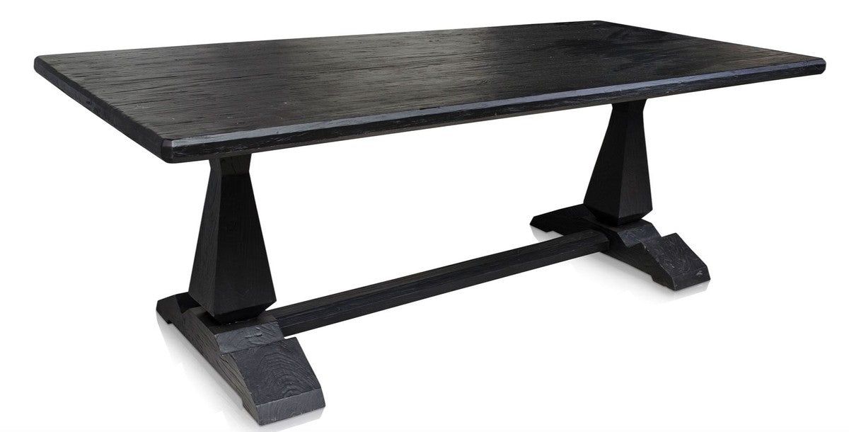 Esszimmertisch / Esstisch Antik Schwarz - Luxus Möbel