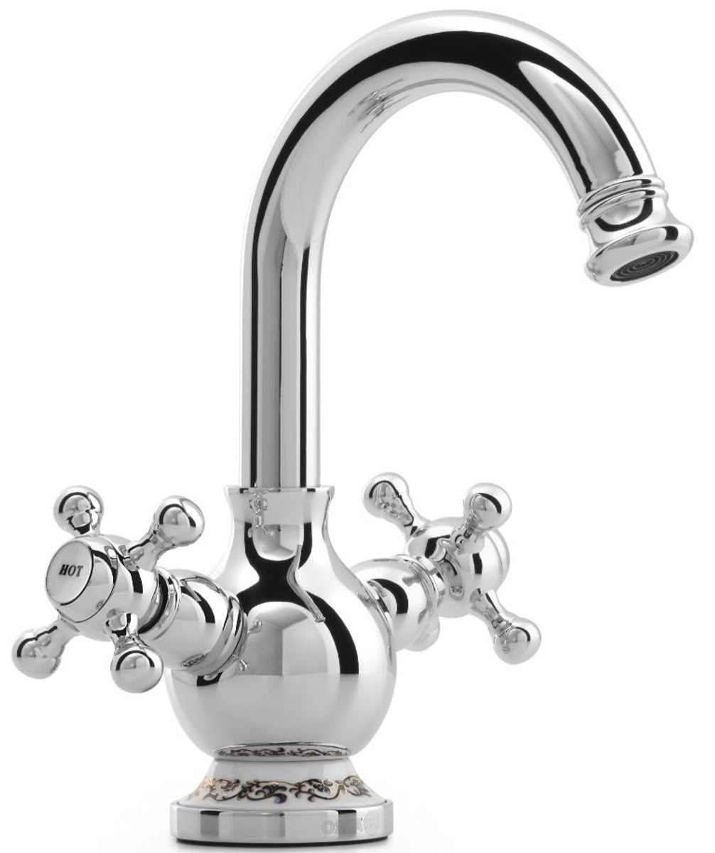 Jugendstil Waschtischarmatur H. 24,5 cm - Verschiedene Farben - Neoklassische Badezimmer Accessoires - Luxus Bad Zubehör