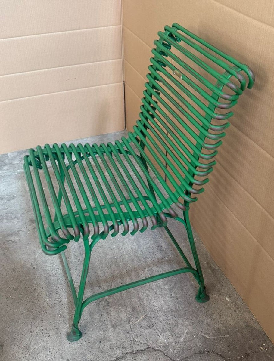 Jugendstil Schmiedeeisen Gartenstuhl Antik Grün - Barock & Jugendstil Garten Möbel