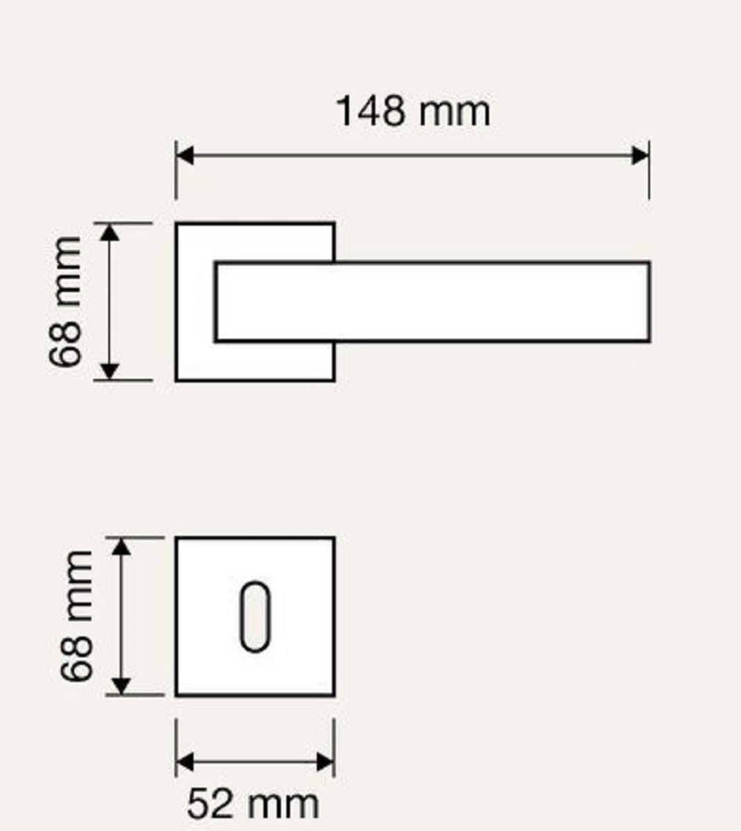 Jugendstil Türgriff Set Französisches Gold 14,8 x H. 6,8 cm - Barock & Jugendstil Türklinken