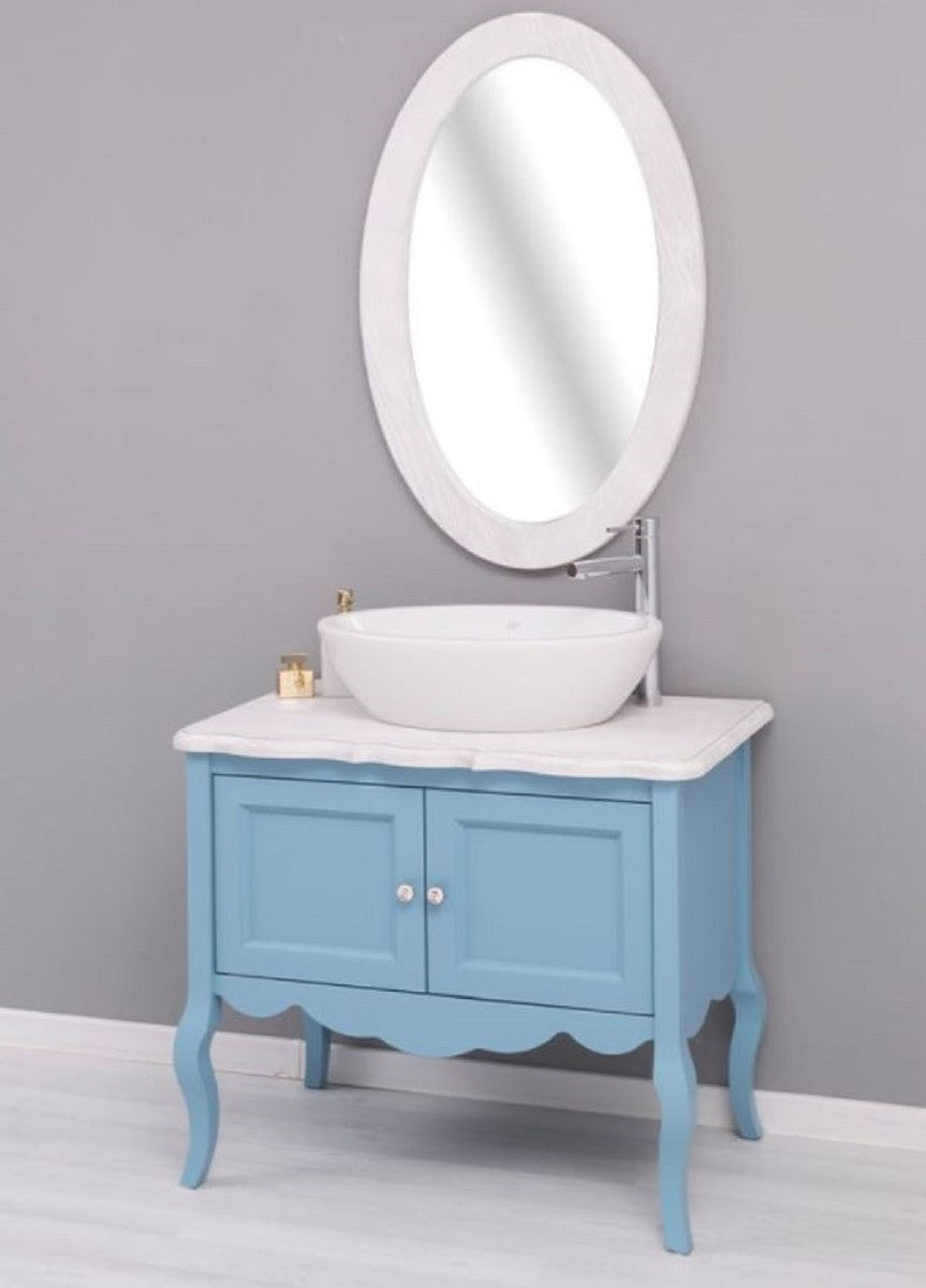 Landhausstil Badezimmer Set Hellblau / Hellgrau - Landhausstil Badezimmer Möbel