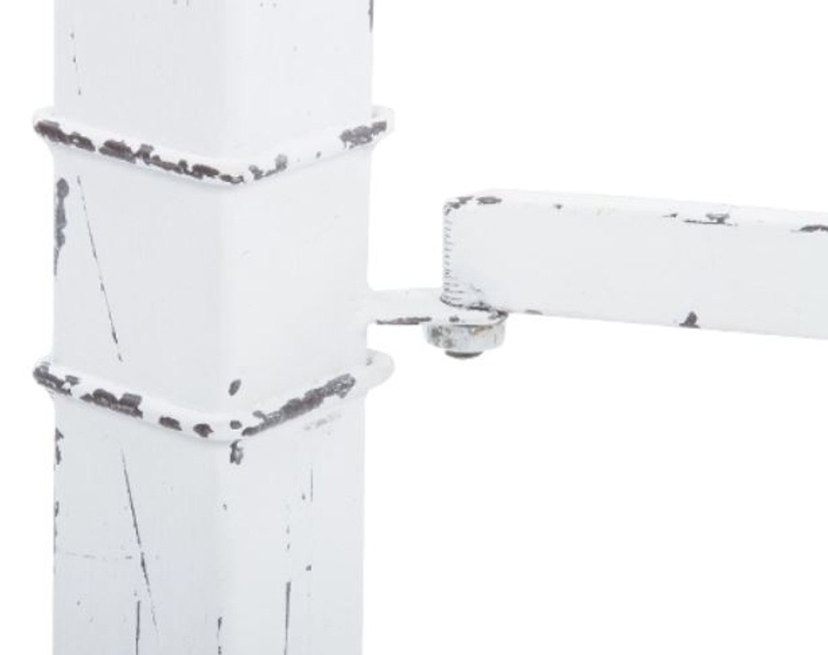 Landhausstil Esstisch Antik Weiß 100 x 50 x H. 70 cm - Kleiner Shabby Chic Esszimmertisch