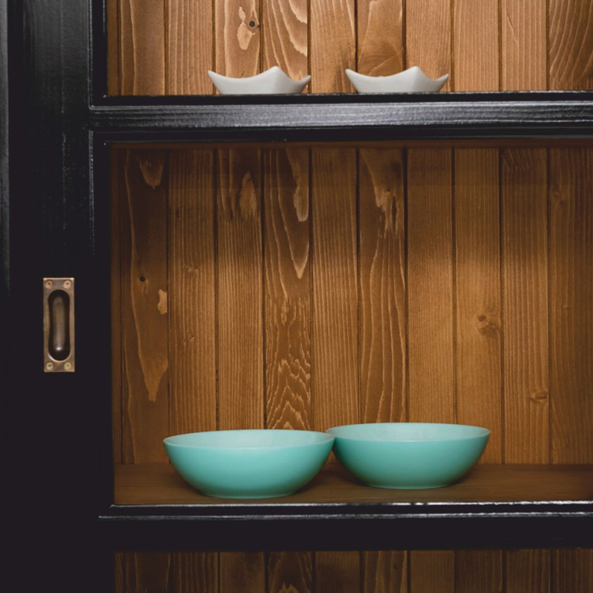 Landhausstil Esszimmer Schrank Schwarz / Braun 180 x 51 x H. 220 cm