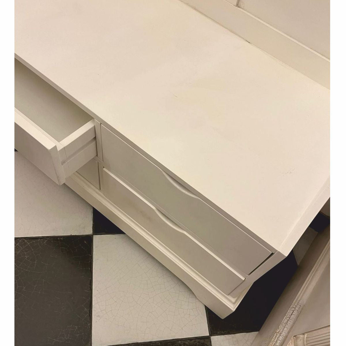 Landhausstil Garderobe Weiß / Dunkelbraun 140 x 50 x H. 220 cm - Ausstellungsstück