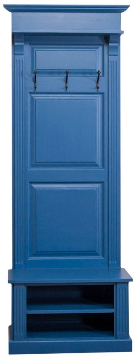 Landhausstil Garderobe Blau 79 x 41 x H. 210 cm - Landhausstil Garderobenschrank