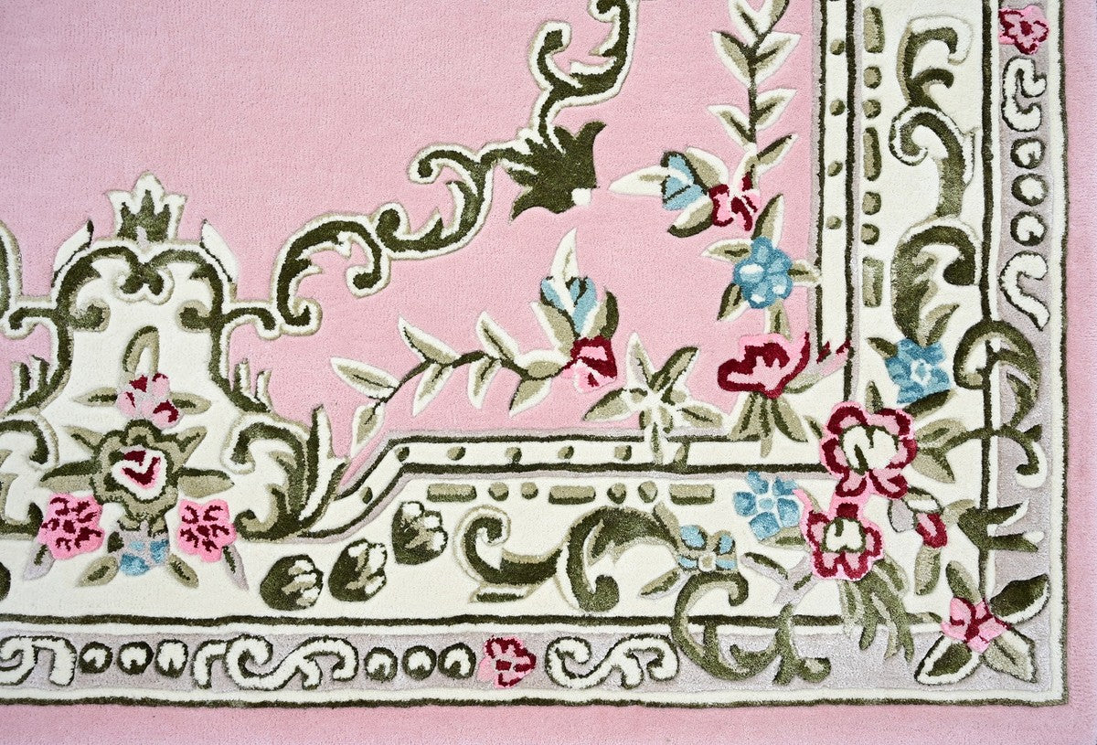 Pompöös by Luxus Barock Teppich Krone von Harald Glööckler Rosa - Verschiedene Größen