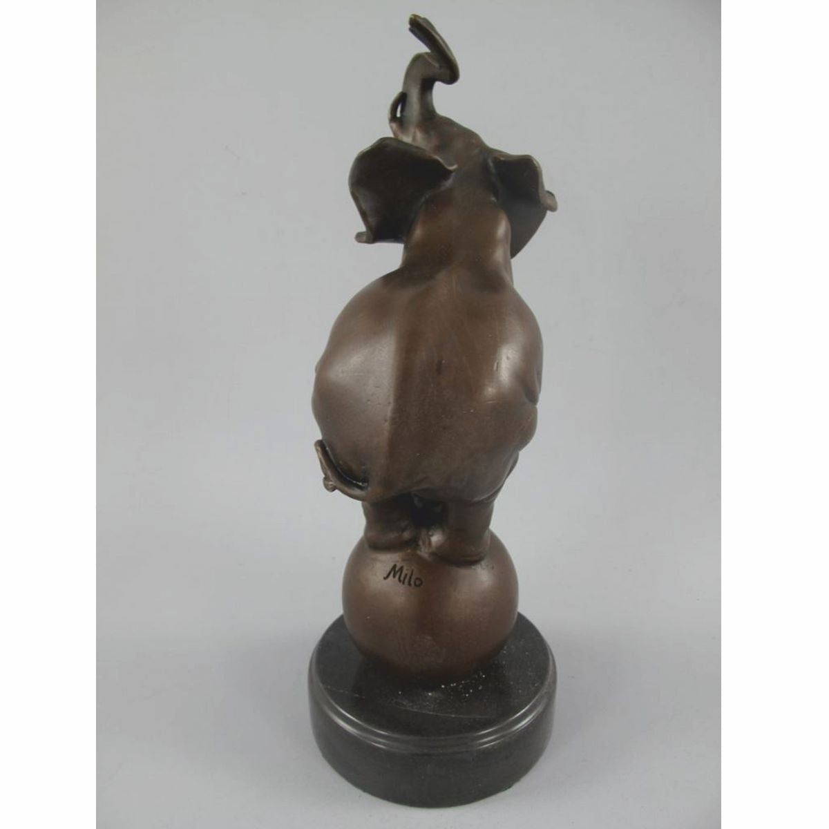 Bronze Deko Skulptur Elefant Bronze / Schwarz H. 33 cm - Deko Figur