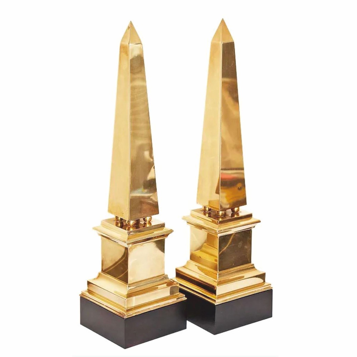 Deko Obelisken Set Gold / Schwarz H. 52 cm - Deko Accessoires