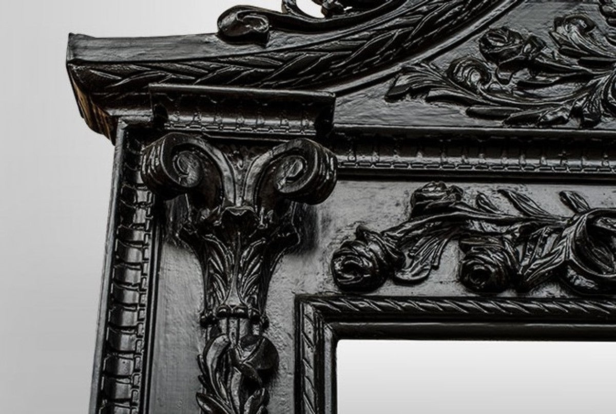 Gigantischer Barock Spiegel Löwe Schwarz H 270 cm B 165 cm - Edel & Prunkvoll