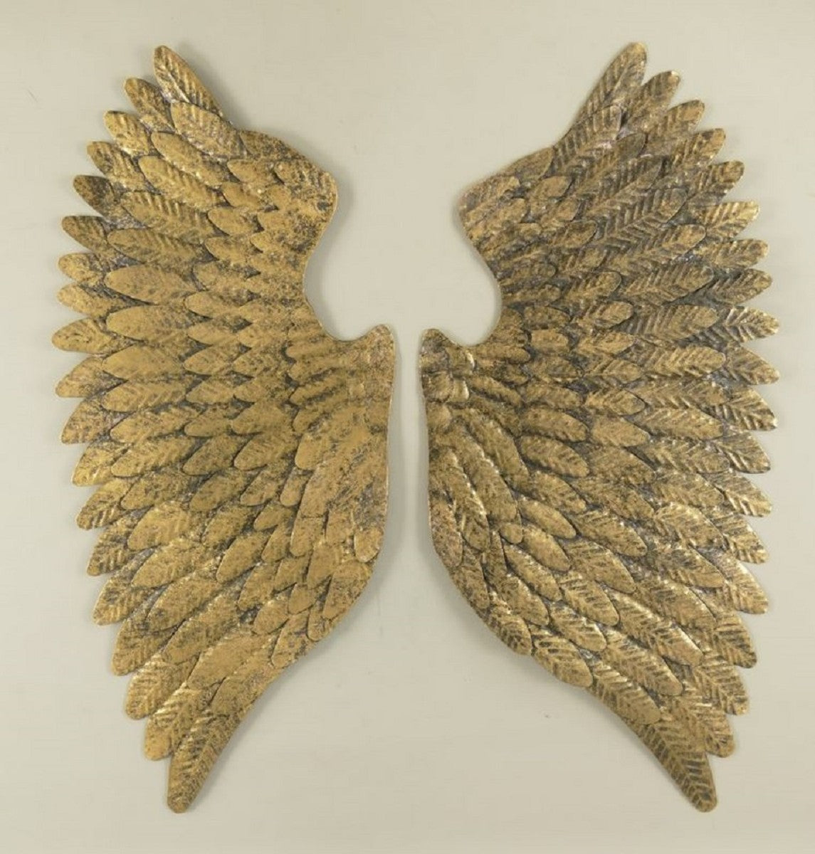 Metall Wanddeko Flügel Set Gold / Schwarz 80 x H. 74 cm