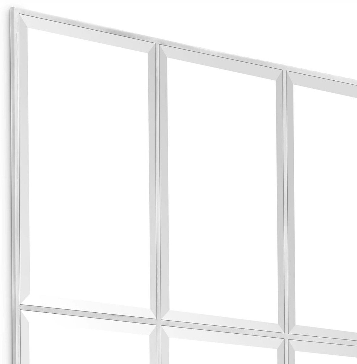 Luxus Wandspiegel Silber 78,5 x H. 215,5 cm - Rechteckiger Wohnzimmer Spiegel - Schlafzimmer Spiegel - Garderoben Spiegel - Luxus Möbel - Luxus Einrichtung