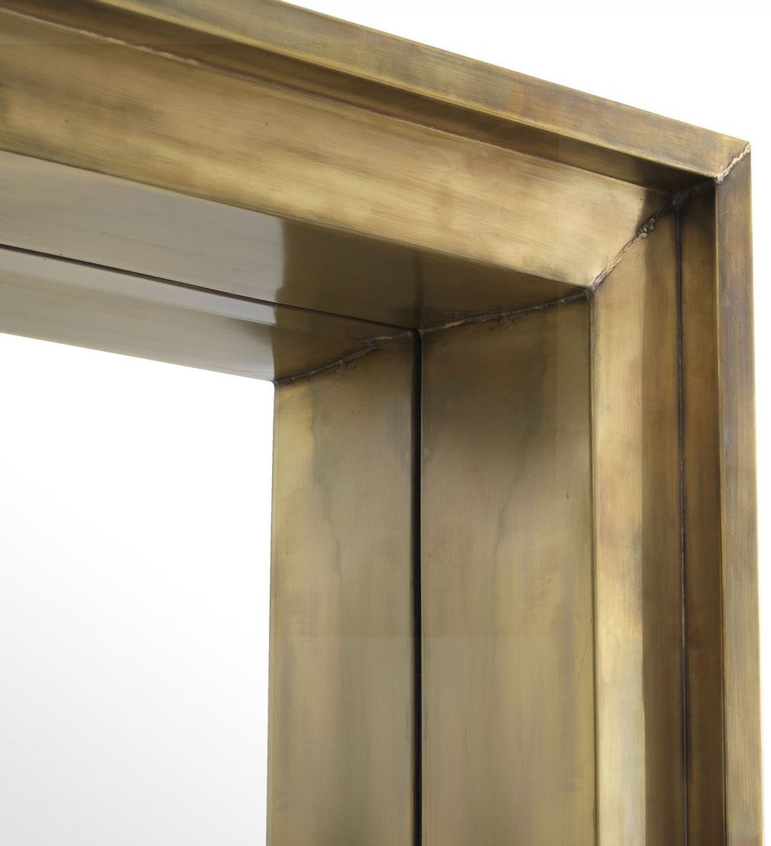 Luxus Wandspiegel Vintage Messingfarben 80 x 20 x H. 200 cm - Wohnzimmer Spiegel - Schlafzimmer Spiegel - Garderoben Spiegel - Luxus Möbel