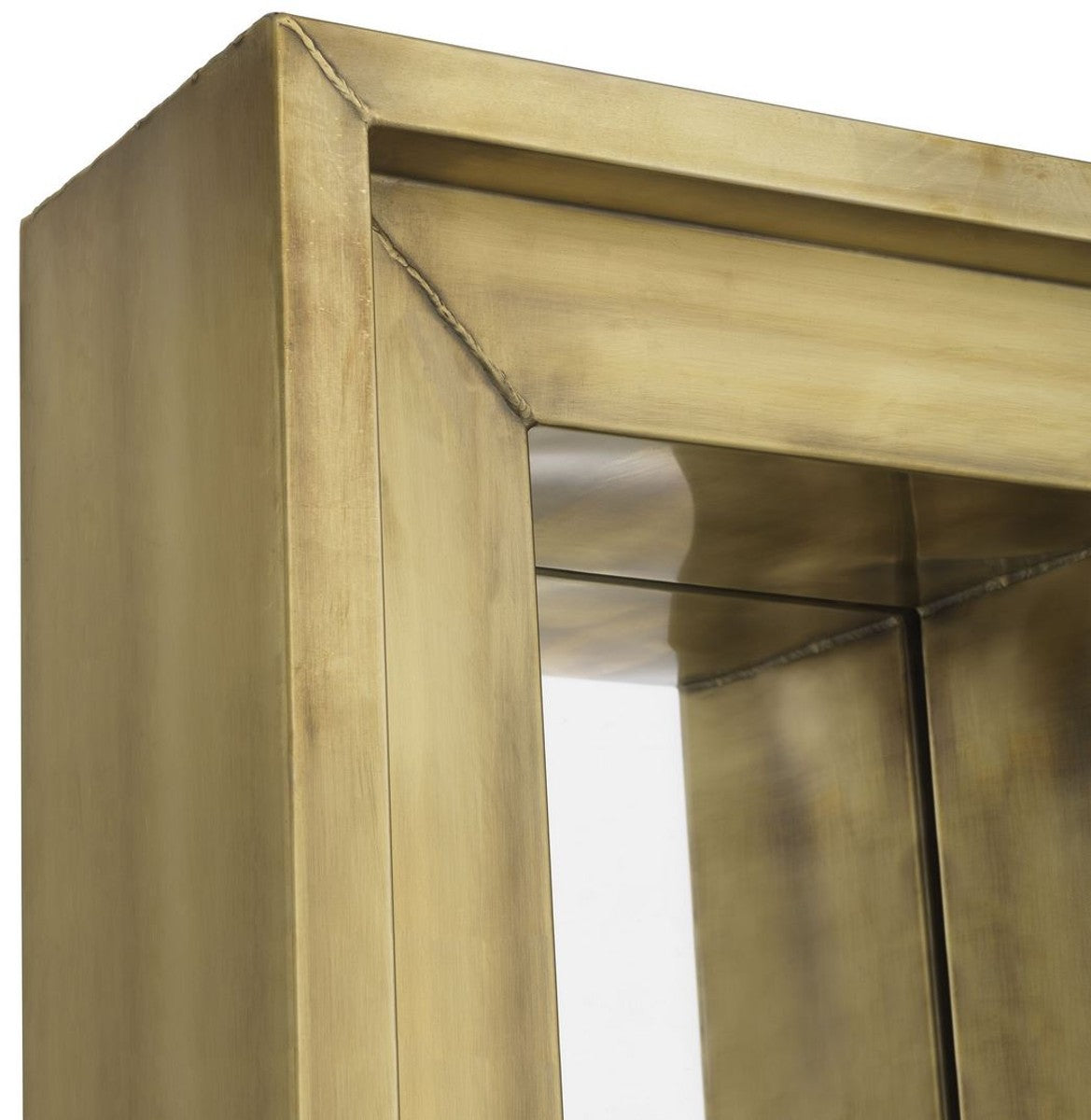 Luxus Wandspiegel Vintage Messingfarben 45 x 20 x H. 200 cm - Wohnzimmer Spiegel - Schlafzimmer Spiegel - Garderoben Spiegel - Luxus Möbel