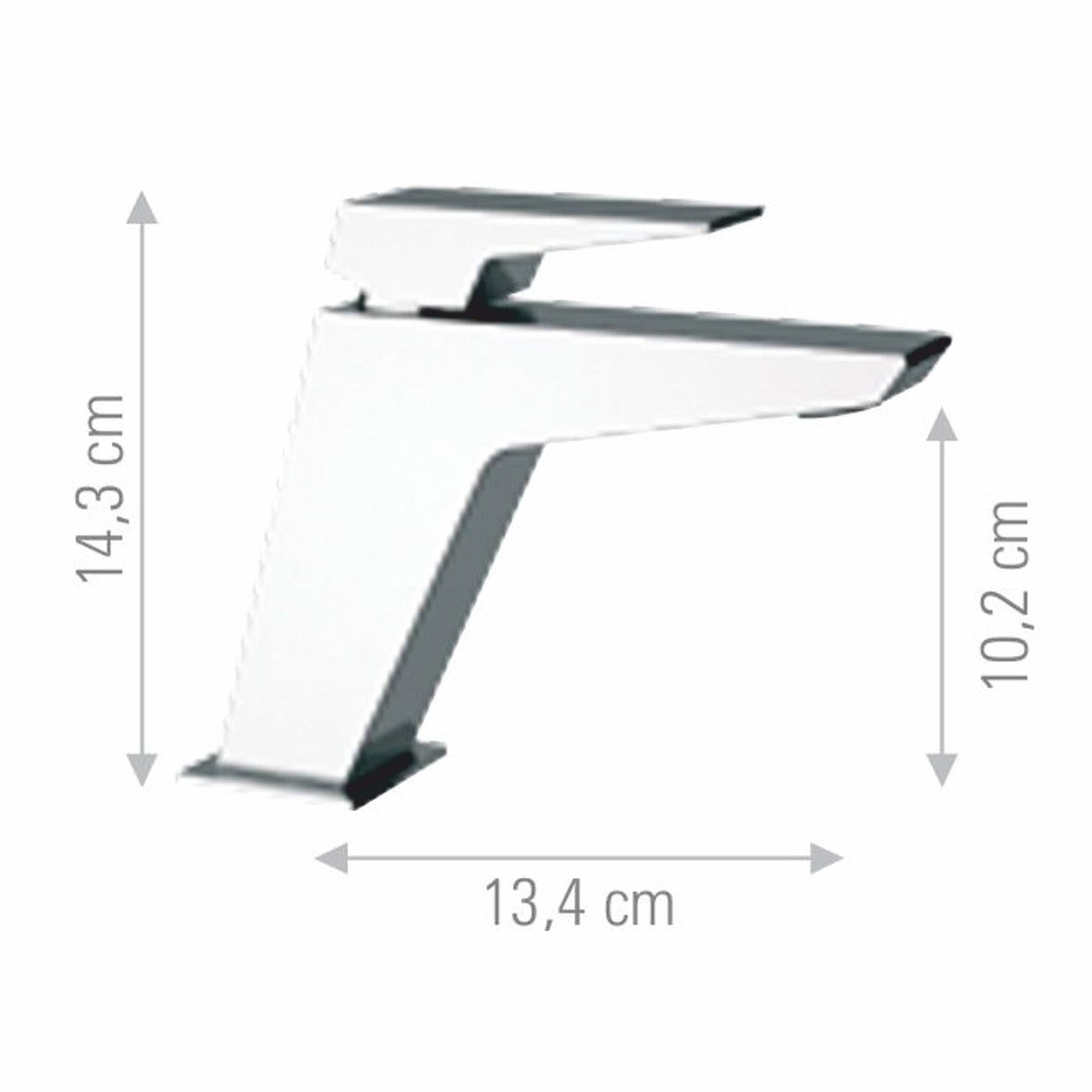 Luxus Waschtischarmatur Chrom H. 14,3 cm - Badezimmer Accessoires - Made in Italy