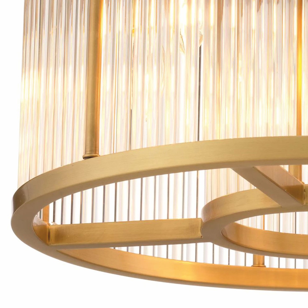 Luxus Wohnzimmer Deckenleuchte Antik Messing Ø 45 cm - Luxus Leuchten