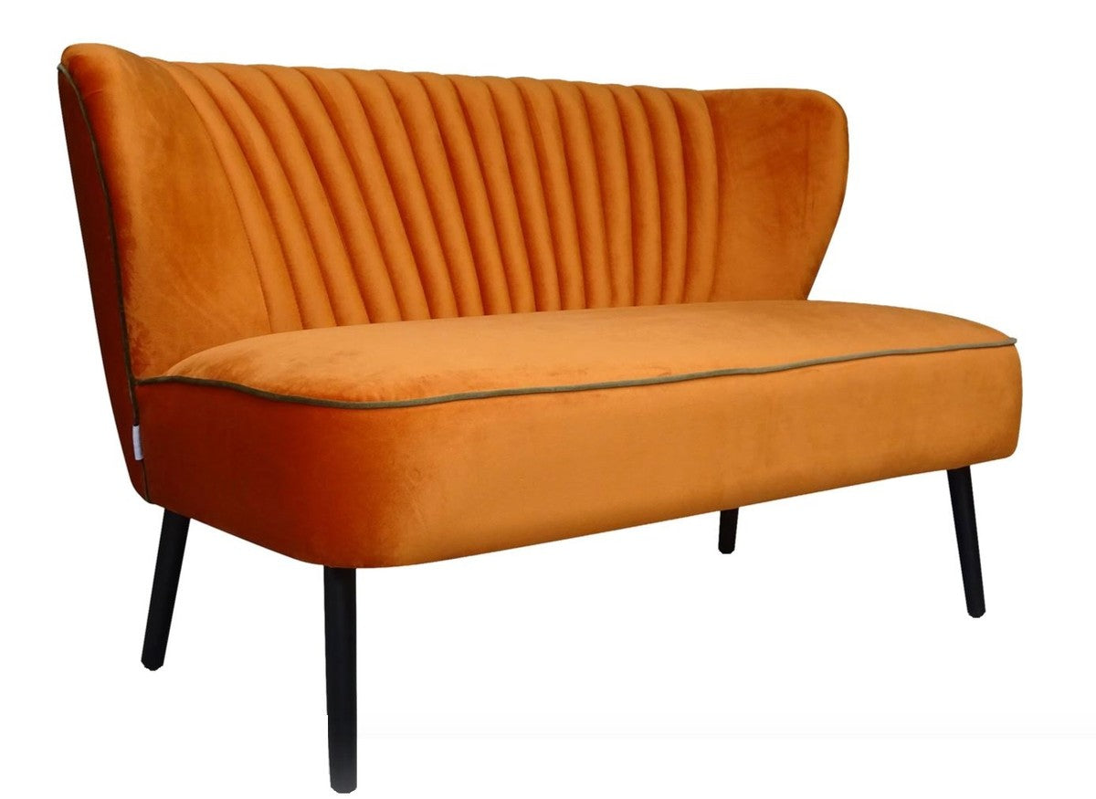 Luxus Wohnzimmer Sofa Orange 129 x 75 x H. 73,5 cm - Designer Möbel