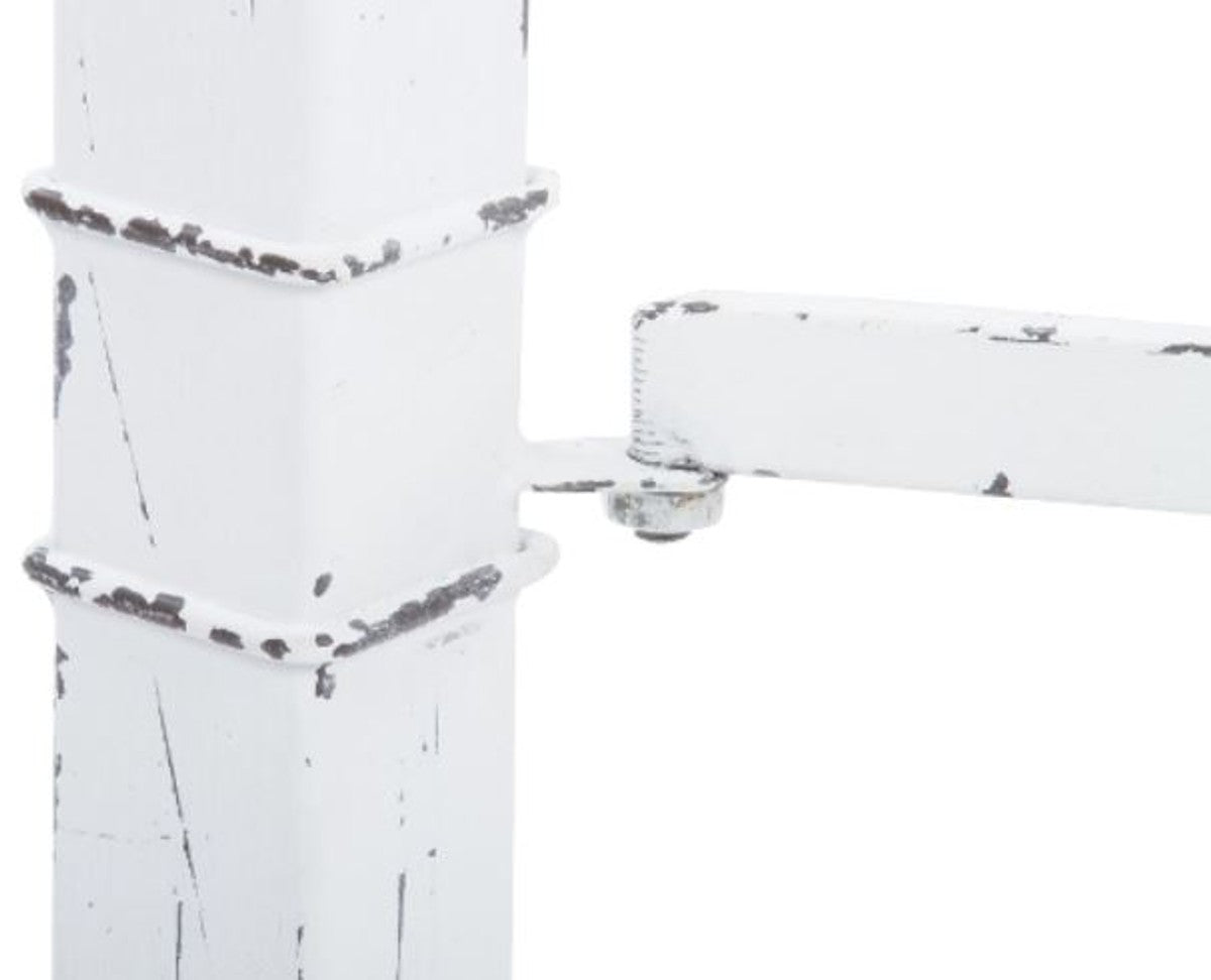 Landhausstil Esstisch Antik Weiß 120 x 60 x H. 80 cm - Kleiner Shabby Chic Esszimmertisch