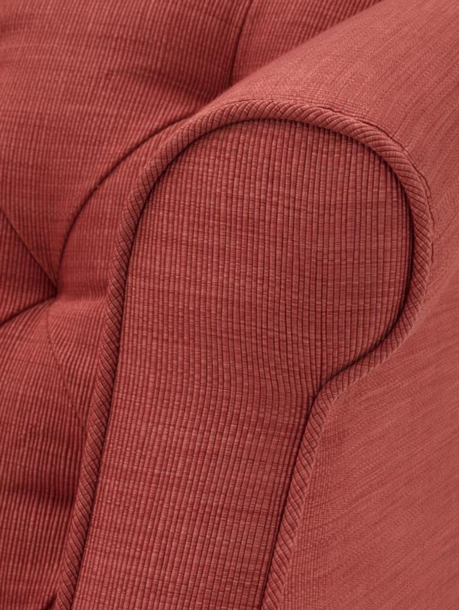 Luxus Wohnzimmer Sessel Korallenrot 86 x 93 x H. 92 cm - Hotel Möbel