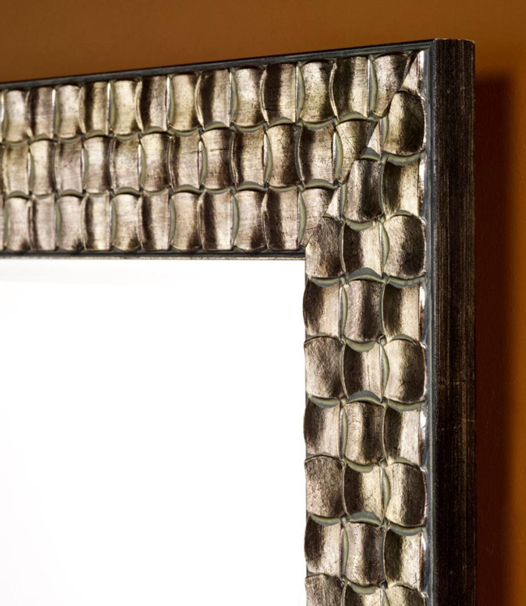 Wohnzimmer Wandspiegel Silber 71 x H. 98 cm - Luxus Spiegel