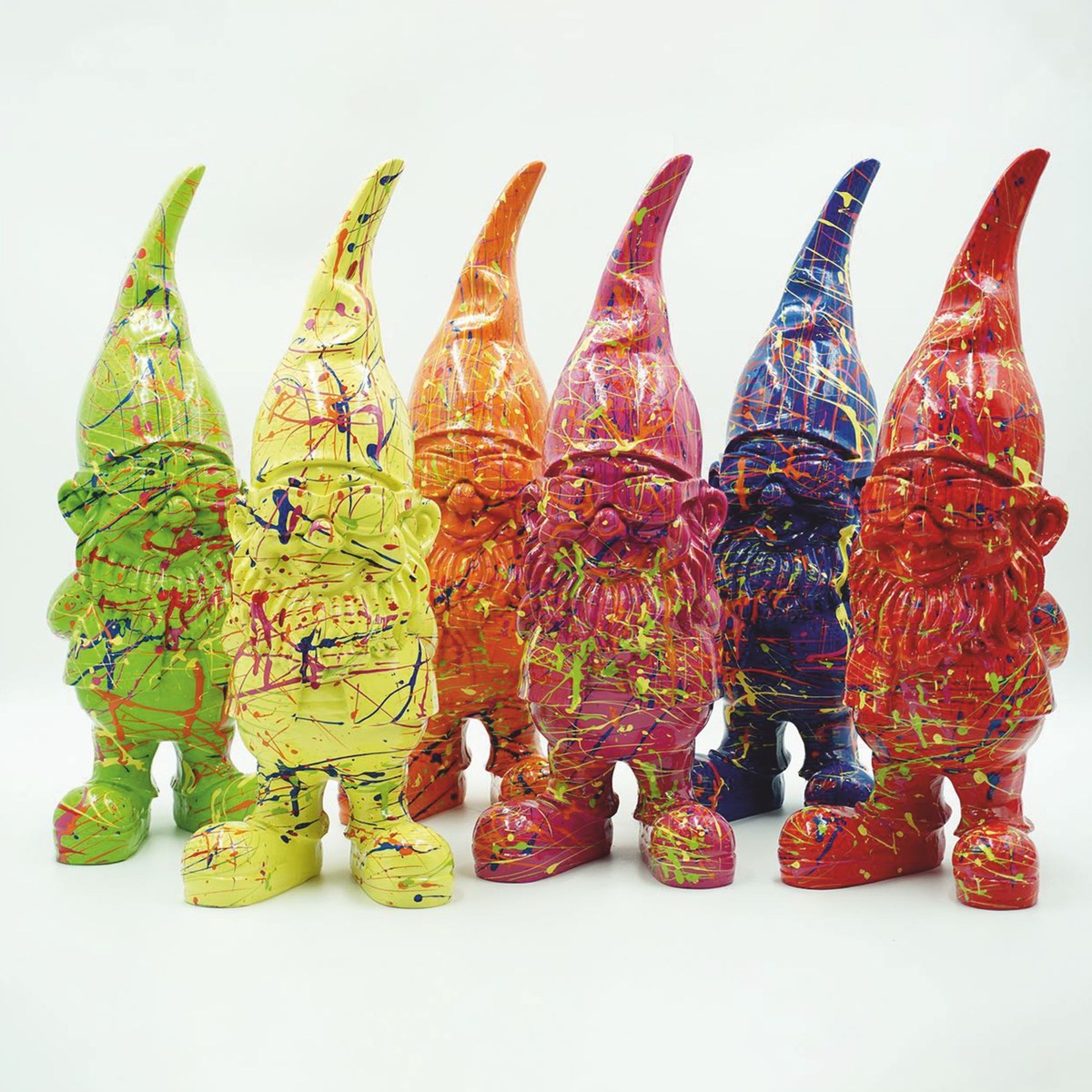 Deko Figur Gartenzwerg H. 40 cm - Verschiedene Farben - Deko Skulptur