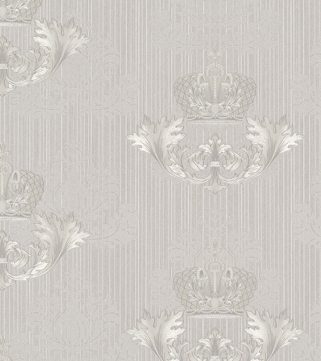 Harald Glööckler Imperial Barock Tapete 54858 - Beige mit Kronenmotiv