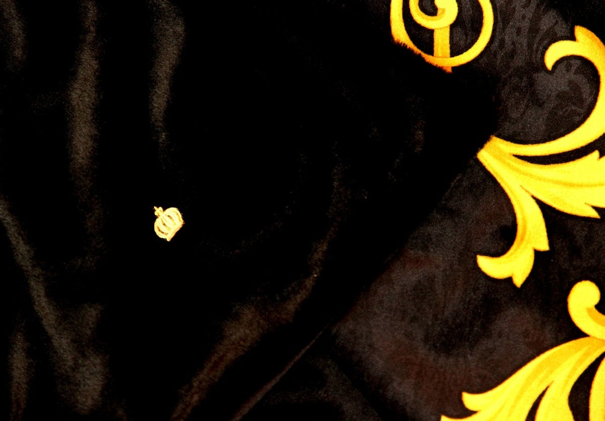 Luxus Wohndecke Pompöös by Barock Schwarz / Gold von Harald Glööckler mit Glitzersteinen