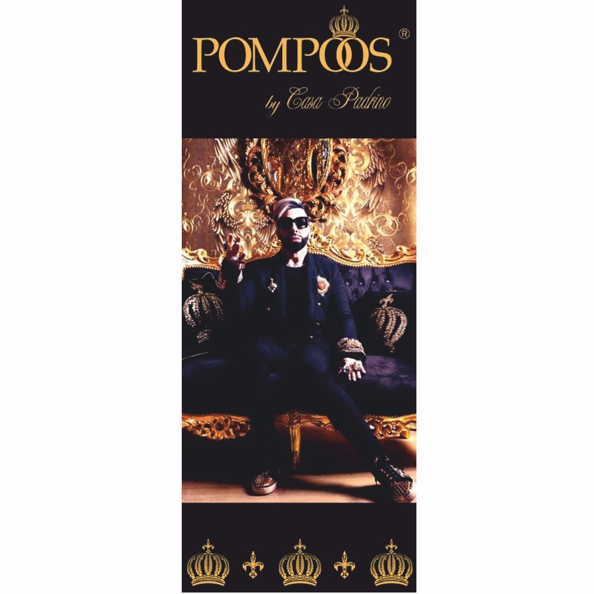 Pompöös by Luxus Barock Ballon Sessel Bordeauxrot / Gold - designed by Harald Glööckler