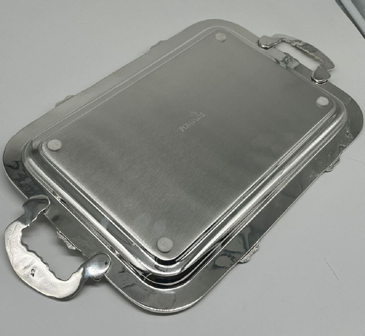Pompöös by Luxus Barock Serviertablett Krone Silber 47 cm - designed by Harald Glööckler