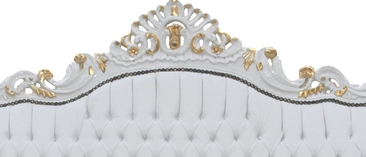 Barock 3-er Sofa Master Weiss/Gold Mod2 - Antik Möbel - Limited Edition