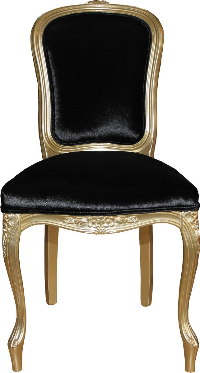 Barock Luxus Esszimmer Set Schwarz/Gold - Esstisch + 6 Stühle - Möbel Antik Stil - Luxus Qualität - Limited Edition